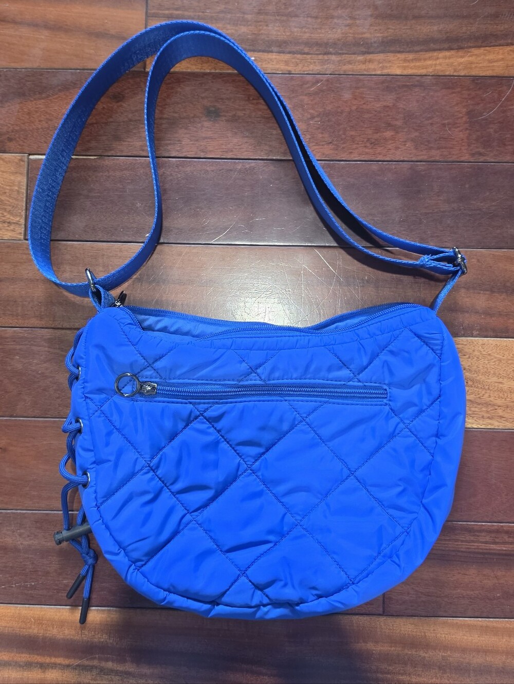 Rad Rev Quilted Moon Bag in Cobalt
